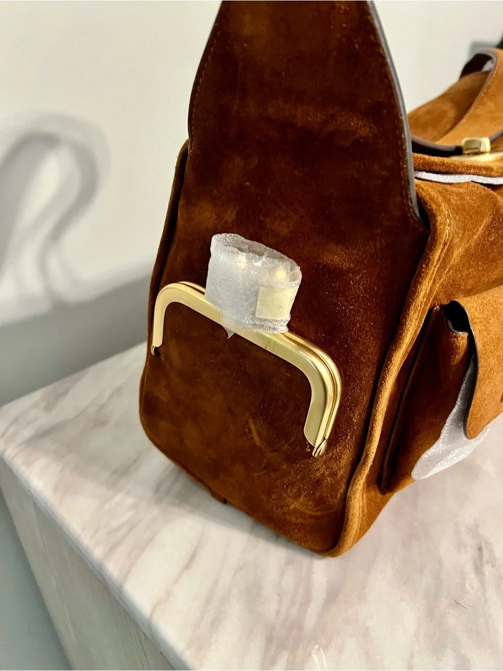 BNWT COACH BROWN SUEDE HAVERSCK